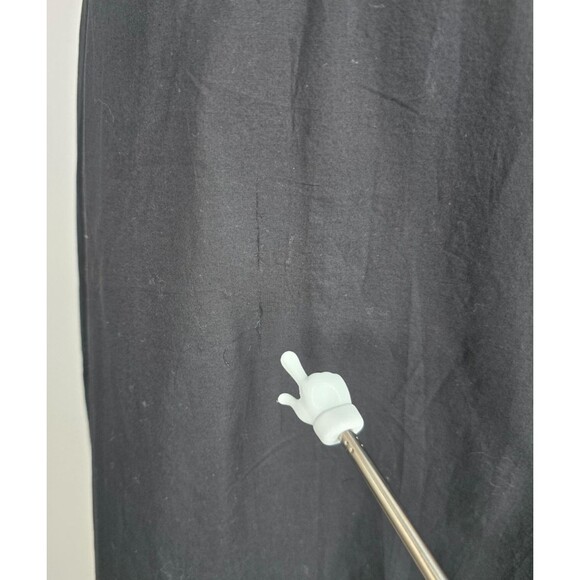 Everlane (Defect) The Easy Button Front Skirt Large Black Midi Skirt Side Slits - Picture 8 of 12